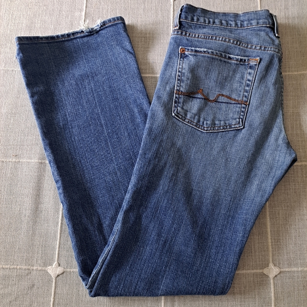 7 For All Mankind Blue Boot Cut Jeans